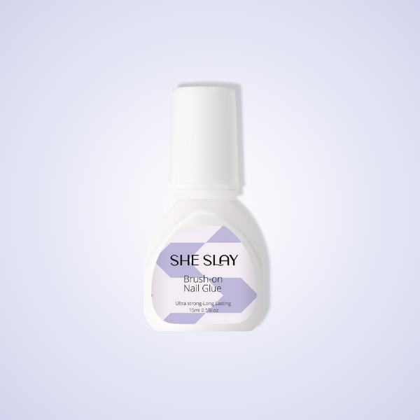 SheSlay Brush-On Nail Glue 15ml | Ultra-Strong Pink Gel | Fast-Drying & Long-Lasting | Glue Remover