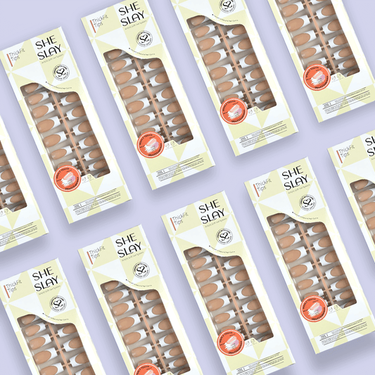 Sheslay Chestnut Press-On Nails - Professional Quality Fake Nails with Natural Looking Finish (1080x1080 PNG)