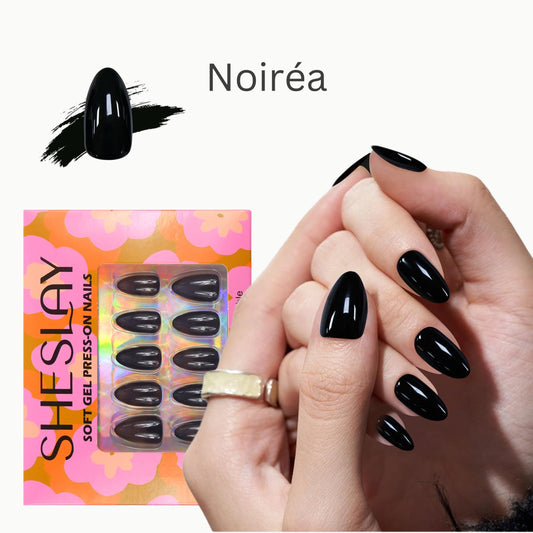 Noiréa-Almond-Soft Gel Press On Nail-30pcs