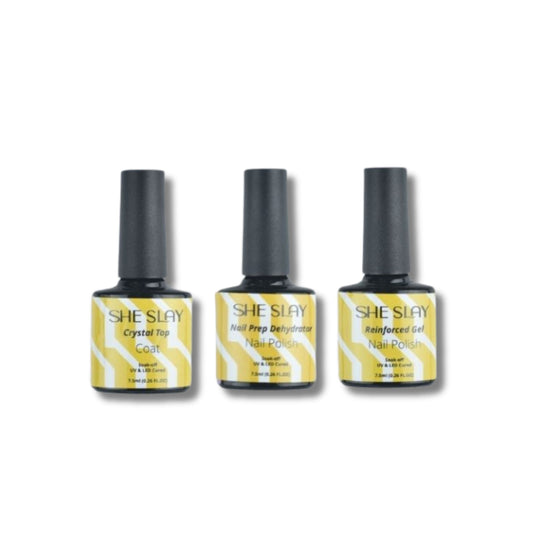SheSlay Trio Coat Function Gel | UV Soak-Off Nail Prep, Top Coat & Reinforcement – 7.5ml