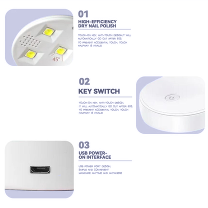 LED USB Nail Lamp – Egg Shape Design, Fast Curing