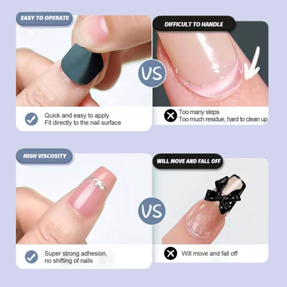 Sheslay No-Shift Nail Adhesive - Super Strong Press-On Glue for Zero Movement & All-Day Wear (1080x1080 PNG)