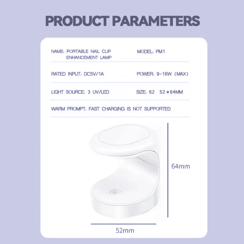 LED USB Nail Lamp – Egg Shape Design, Fast Curing