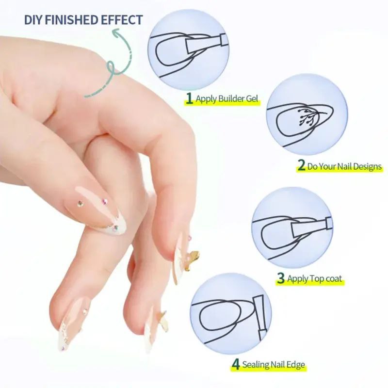 SheSlay Trio Flex Gel French Tip Nails | Pre-Colored Press-On Nail Extensions