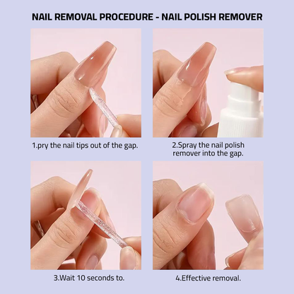 Sheslay Press-On Nail Removal Guide - Safe 4-Step Process Using Nail Polish Remover (PNG)
