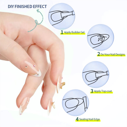 Sheslay DIY Salon Nail Finishing Kit - Builder Gel, Nail Art, Top Coat & Edge Sealing for Professional Results (862x892 PNG)