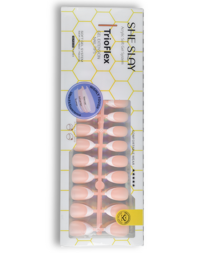 SheSlay Trio Flex Gel French Tip Nails | Pre-Colored Press-On Nail Extensions