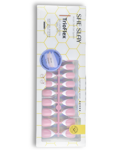 SheSlay Trio Flex Gel French Tip Nails | Pre-Colored Press-On Nail Extensions