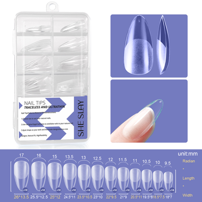 SheSlay Gel X Nail Tips – Pre-Shaped Soft Gel Nail Extensions | Medium to Short Length | DIY Salon-Quality Nails at Home | Includes Nail Glue, Remover, Buffer & File - SHESLAY