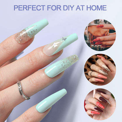 SheSlay Gel X Nail Tips – Pre-Shaped Soft Gel Nail Extensions | Medium to Short Length | DIY Salon-Quality Nails at Home | Includes Nail Glue, Remover, Buffer & File - SHESLAY
