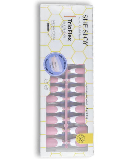 Sheslay TrioFlex Press-On Nails in Pink - Flexible Gel Technology for Comfortable, Natural-Looking Wear (1080x1050 PNG)