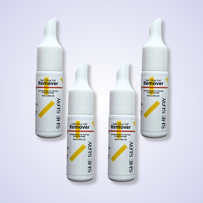 SheSlay Brush-On Nail Glue 15ml | Ultra-Strong Pink Gel | Fast-Drying & Long-Lasting  | Glue Remover