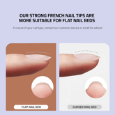 Sheslay Our strong french nail tips - Professional Strength Press-Ons with Natural Flush Fit (1080x1080 PNG)