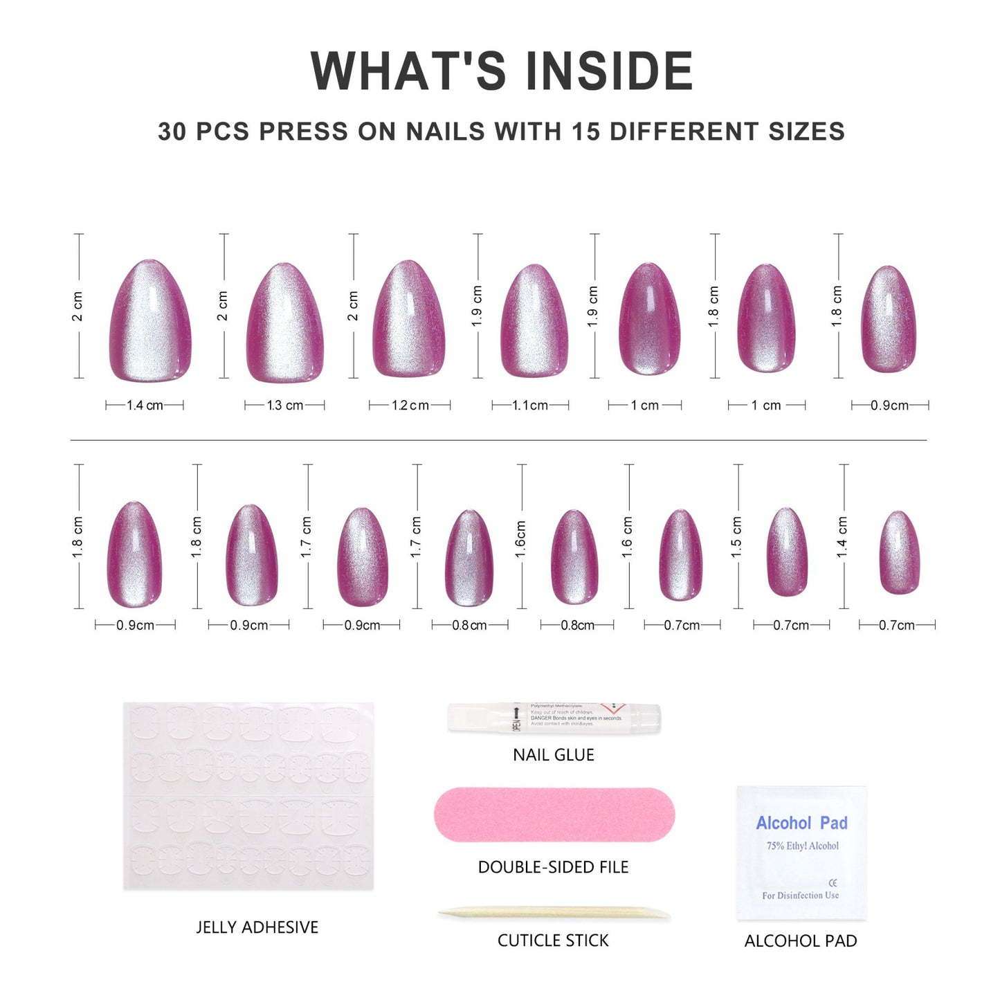 Bloomir -Almond-Soft Gel Press On Nail-30pcs