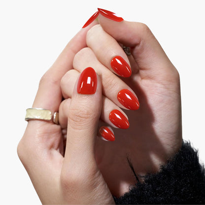 Rouge-Almond-SheSlay Soft Gel Press-On Nails – 30pcs Full Kit