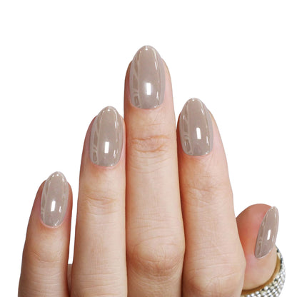 Truffle Silk-Almond-Soft Gel Press On Nail-30pcs