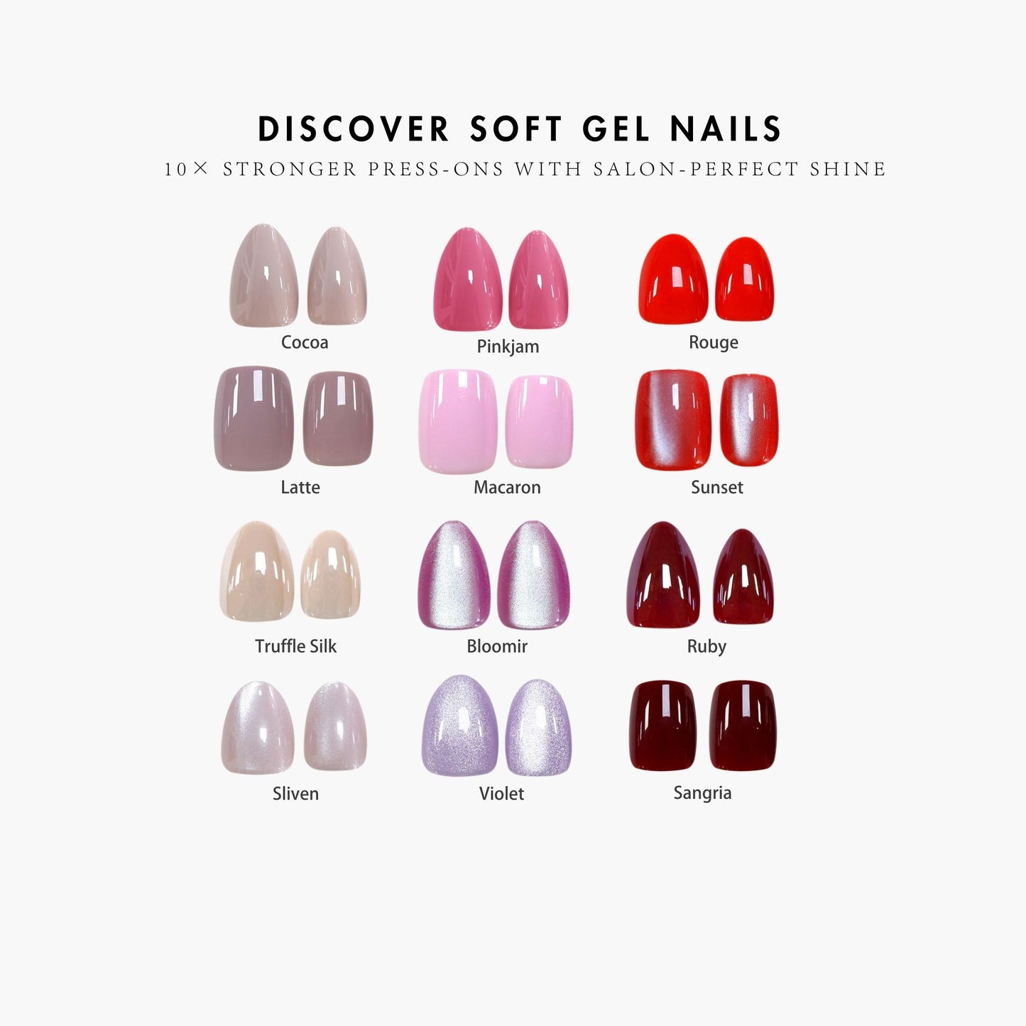 SheSlay Soft Gel Press-On Nails – 30pcs Full Kit