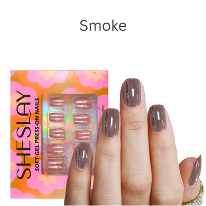 Smoke-Square-Soft Gel Press On Nail-30pcs