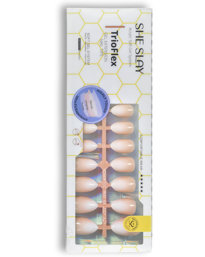 SheSlay Trio Flex Gel French Tip Nails | Pre-Colored Press-On Nail Extensions