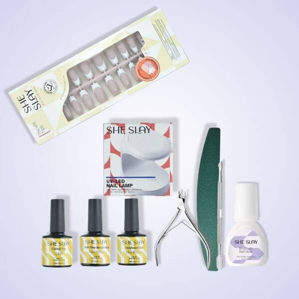 Sheslay Long Coffin Press-On Nails in Pink - 24pc Full Cover RosyBrown Set with Easy Application (600x500 JPG)