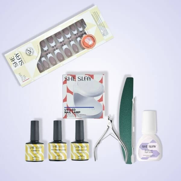 Sheslay TheFlex Coffin Press-On Nail Bundle in Mocha matte - Long Lasting Matte Finish Nail Plates with Easy Application (600x600 JPG)
