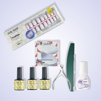Sheslay Glamdy Bundle Press-On Nails - Full Set of Glamorous Artificial Nails with High-Shine Finish (600x400 JPG)