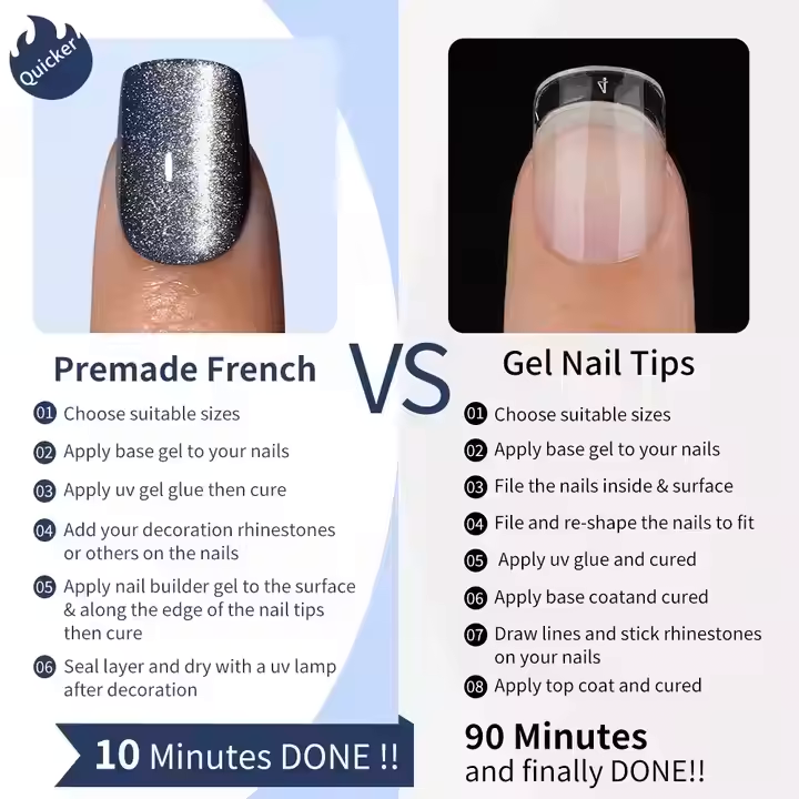 SheSlay Cat Eye Glitter Gel Press-On Nails | 120pcs Full Cover Short Square Nails | Glossy, Handmade, Real Cat Eye Effect | 4 Colors, 15 Sizes - SHESLAY
